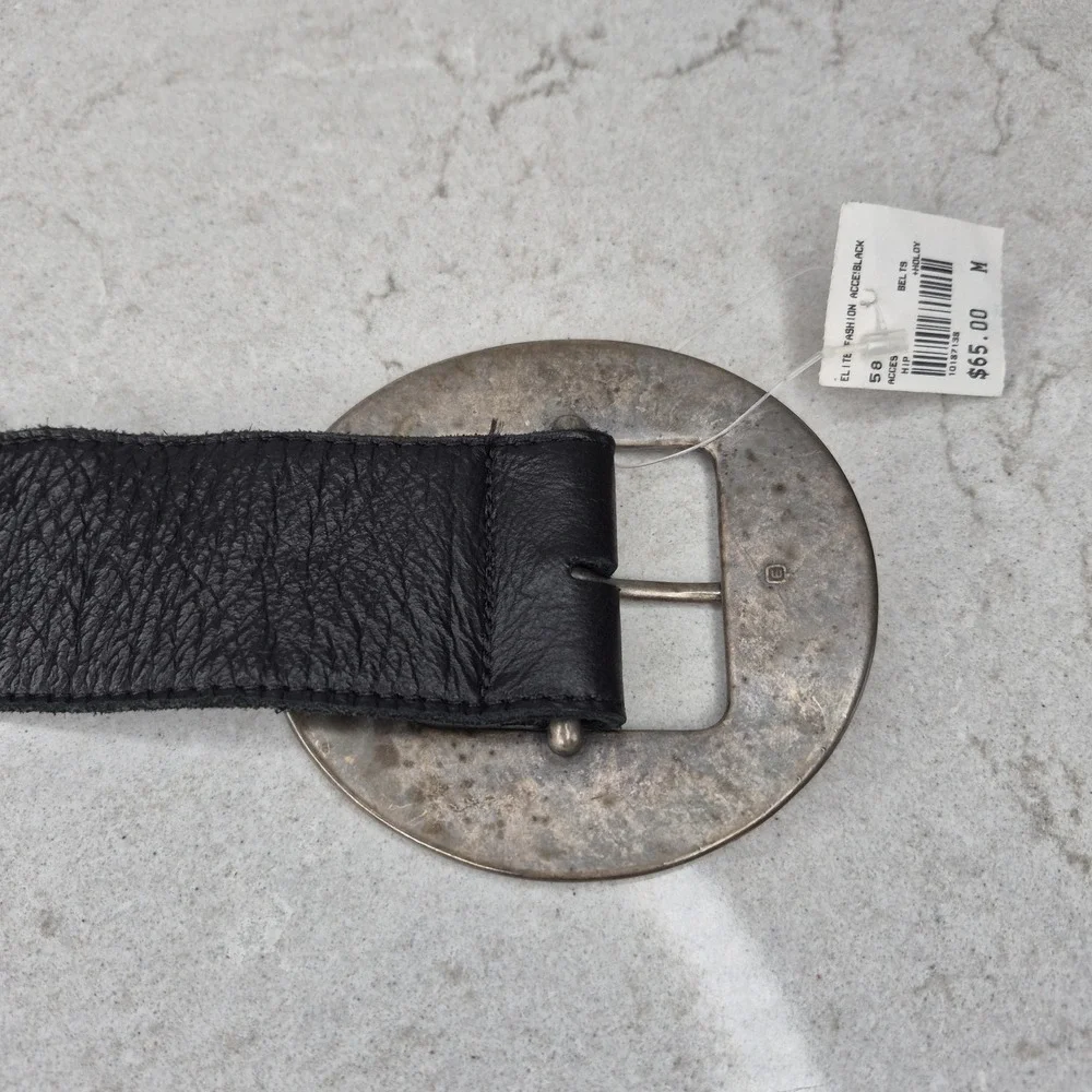 Elite Vintage Women's Belt 5825 Size M Black‎ Leather USA